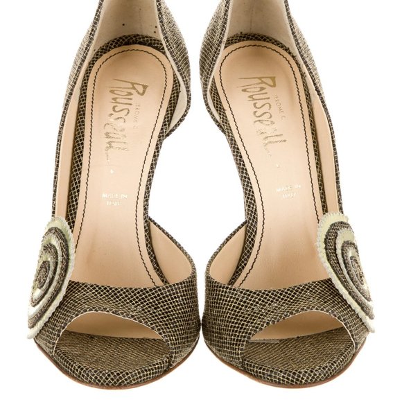 JEROME C. ROUSSEAU Printed D'Orsay Pumps - Picture 2 of 3